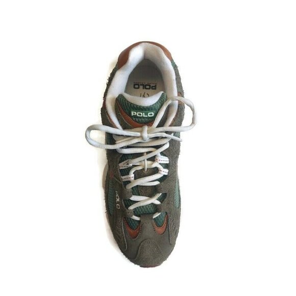 Polo Ralph Lauren Modern Trainer 100 Sneakers Mens Size 7.5 Shoes Green White main image 7